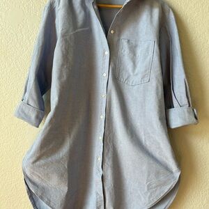 Zara Light Blue Casual Button-Down Dress Shirt